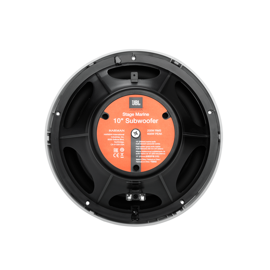 Stage Marine 10-inch Subwoofer - White - Back image number null